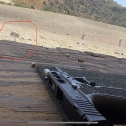Burro Canyon Shooting Park - I'm not a great shot accidentally broke pvc target holder.
