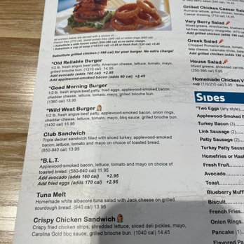 Broken Yolk Cafe - Part of their menu featuring burgers and sandwiches - American Near Me - Glendora, California Broken Yolk Cafe - Part of their menu featuring burgers and sandwiches - American Near Me - Glendora, California