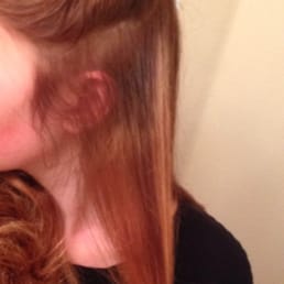 Random blonde streak among red hair. Keep in mind I was supposed to be blonde. Random blonde streak among red hair. Keep in mind I was supposed to be blonde.
