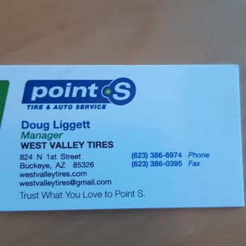 West Valley Tires - Business card for shop. - Roadside Assistance Near Me - Buckeye, Arizona West Valley Tires - Business card for shop. - Roadside Assistance Near Me - Buckeye, Arizona