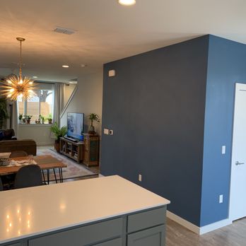 Coyt's Painting Service - Blue accent wall painted by Coyt's - Painters Near Me