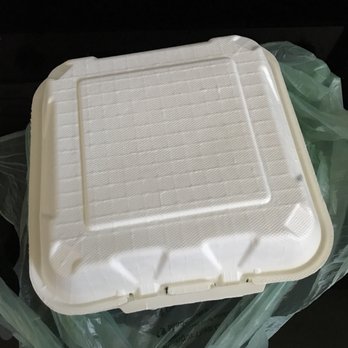 Barnabys Cafe - To-go container. This is one of those environmentally friendly types - American Near Me - Houston, Texas
