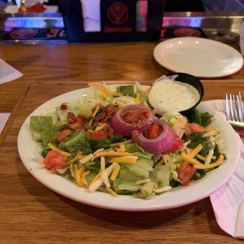 Logan's Roadhouse - House salad with blue cheese dressing on the side - Steakhouses Near Me - North Myrtle Beach, South Carolina