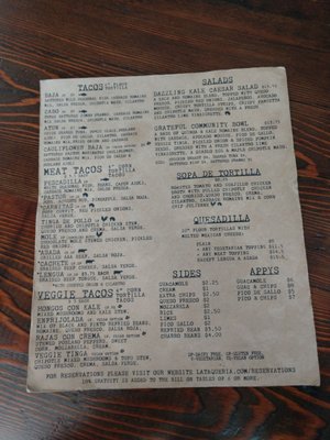 Menu photo 5 La Taqueria Victoria, BC