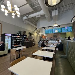 Baker's Crust Bagel - Main dining area and register