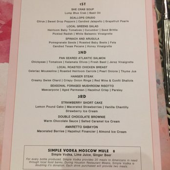 Bloom & Bee - Houston restaurant weeks menu 2018. - New American Near Me - Houston, Texas Bloom & Bee - Houston restaurant weeks menu 2018. - New American Near Me - Houston, Texas
