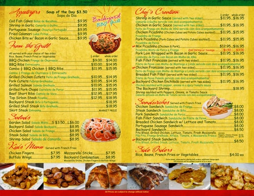 Menu photo 3 Backyard Grill Kenilworth, NJ