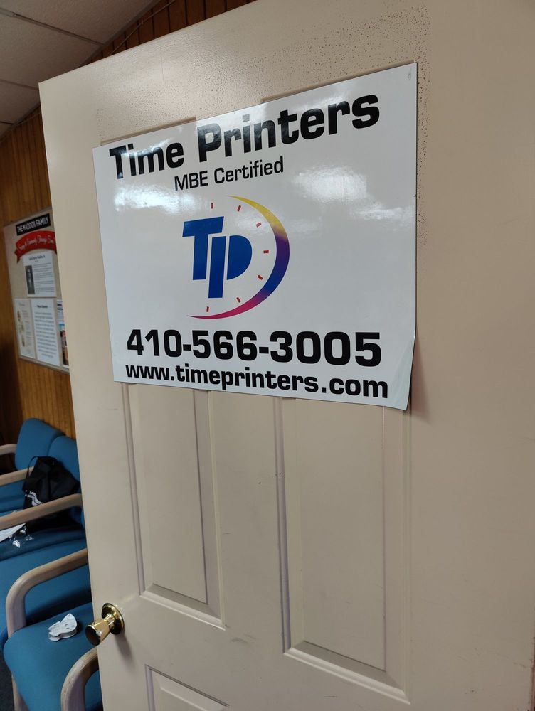 TIME PRINTERS Updated August 2024 227 N Warwick Ave, Baltimore