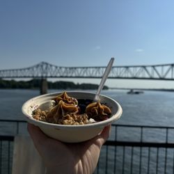 Red Swing Coffee - Small açaí bowl with peanut butter, granola, and fruit