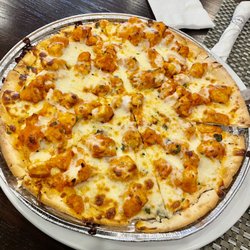 Gino’s - Gluten free buffalo chicken pizza (personal pie) so good !
