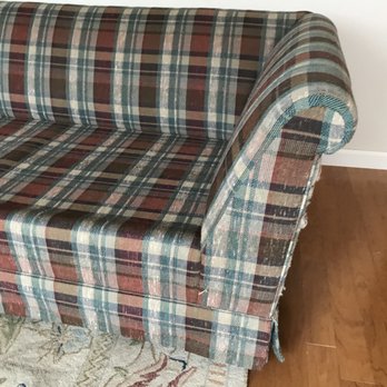 Pieced on Earth - Old plaid  sofa and then Janet turned it to a beauty. - Home Decor Near Me - Vallejo, California