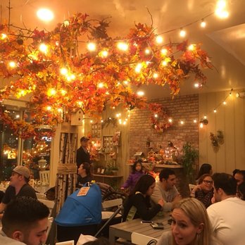 Cafe Bench - Back around Christmas. They still have these decorations for the most part. - Cafes Near Me - Flushing, New York