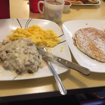 Green Light Diner - Chicken Fried Steak and eggs, a pancake to substitute for the hash browns and toast. - Diners Near Me - Poulsbo, Washington