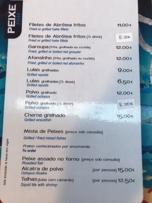 Menu photo 5 Beira Mar Sao Mateus São Mateus da Calheta, 20 Menu photo 5 Beira Mar Sao Mateus São Mateus da Calheta, 20