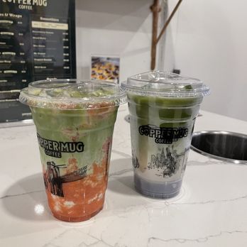 Copper Mug Coffee - Strawberry matcha and taro matcha latte - Coffee & Tea Near Me - Brooklyn, New York Copper Mug Coffee - Strawberry matcha and taro matcha latte - Coffee & Tea Near Me - Brooklyn, New York