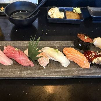 Kimu Sushi - A sushi combo (comes with 10 pieces of sushi, salad, and miso soup) . - Sushi Bars Near Me - Long Beach, California