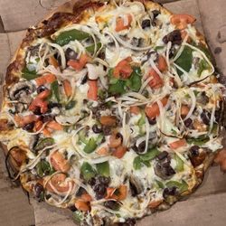 Vegetarian Pizza  Ground Beef Pizza