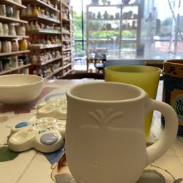 Painting a mug! Painting a mug!