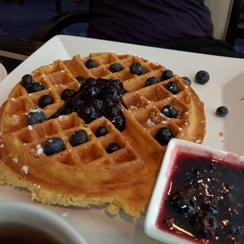 Four Oaks - Belgian Waffle with Blueberries - New American Near Me - Washington, DC, District of Columbia Four Oaks - Belgian Waffle with Blueberries - New American Near Me - Washington, DC, District of Columbia