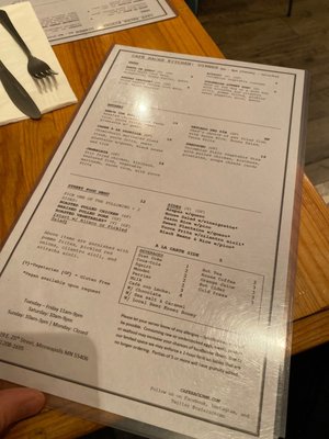 Menu photo 1 Cafe Racer Kitchen Minneapolis, MN
