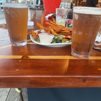 Arundel Wharf Restaurant - Beer , sweet potato fries - Seafood Near Me - Kennebunkport, Maine