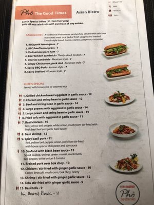 Menu photo 7 Pho The Good Times Asian Bistro Eugene, OR