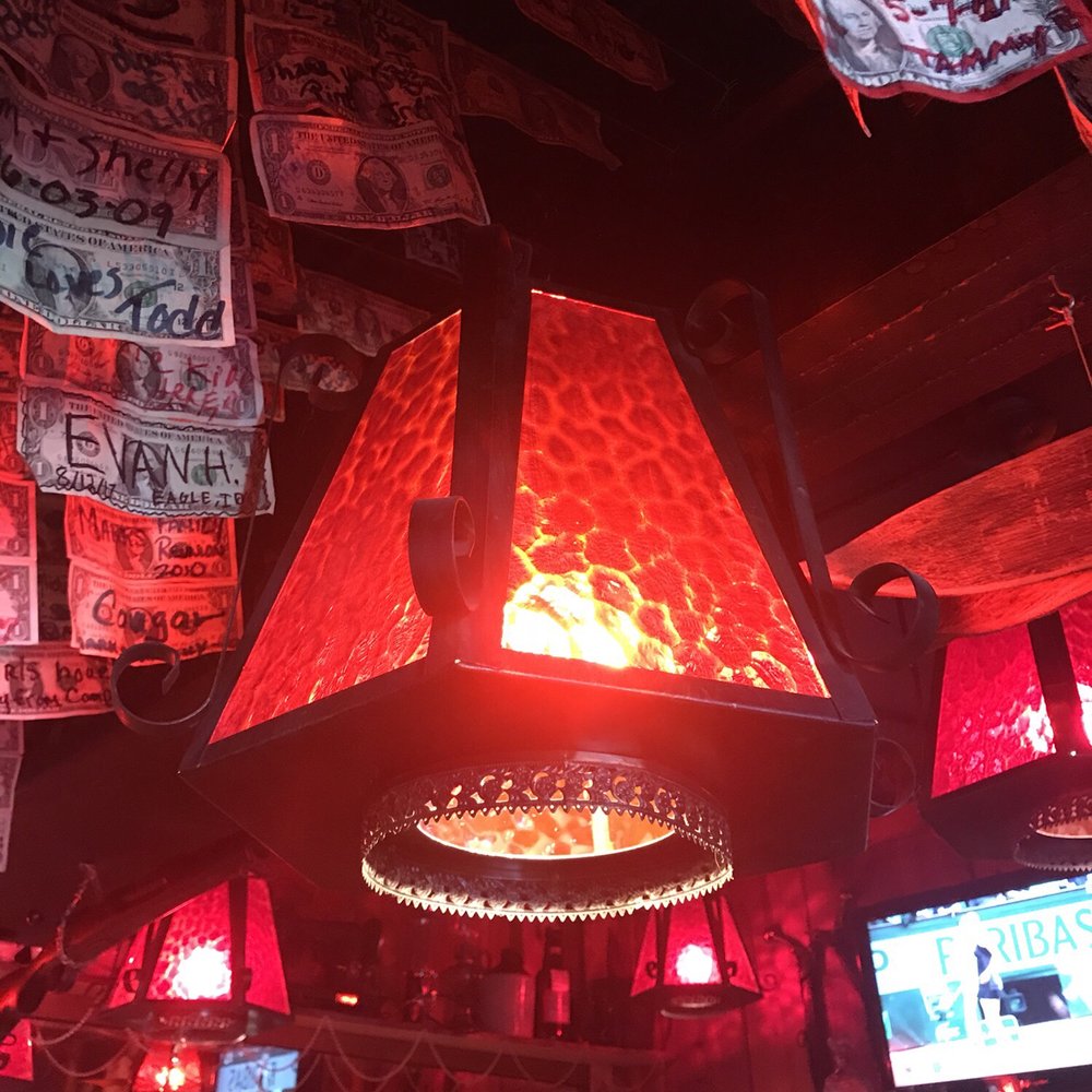 a red light in a bar a red light in a bar