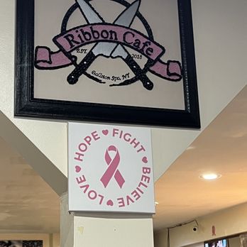 Ribbon Cafe - a sign for ribbon cafe - Cafes Near Me - Ballston Spa, New York