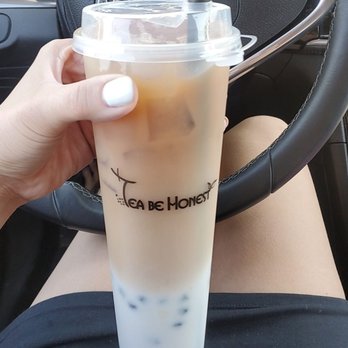Tea Be Honest - Lavender milk tea (black tea) with boba - Bubble Tea Near Me - Cathedral City, California Tea Be Honest - Lavender milk tea (black tea) with boba - Bubble Tea Near Me - Cathedral City, California