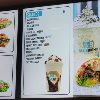 Blue Burro - Shake menu - Salad Near Me - Long Beach, California