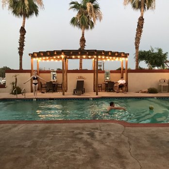Best Western Colorado River Inn - Evening lights by the pool - Hotels Near Me - Needles, California Best Western Colorado River Inn - Evening lights by the pool - Hotels Near Me - Needles, California