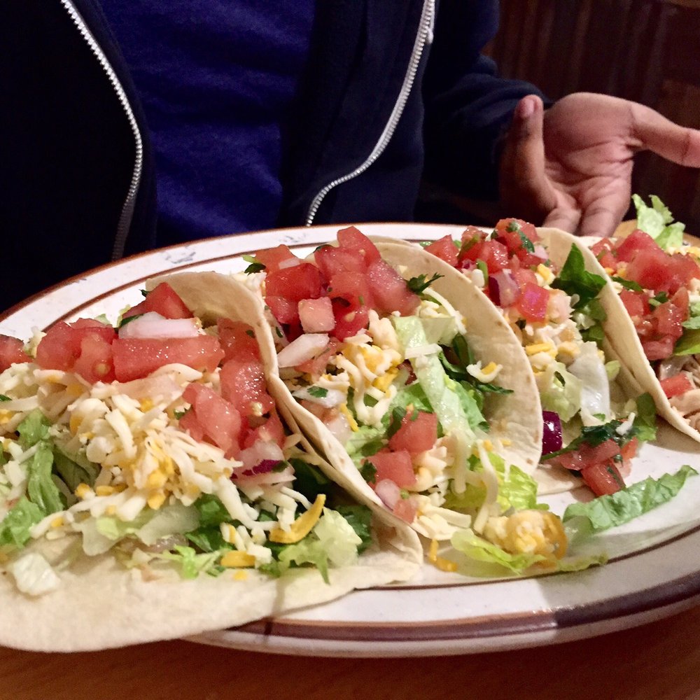 Avila's El Ranchito - 2 shredded beef soft tacos & 2 shredded chicken soft tacos ($2 each on Taco Tuesday) - Mexican Near Me - Lake Forest, California