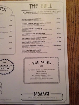 Menu photo 2 65 & King London, XGL Menu photo 2 65 & King London, XGL