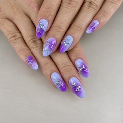 Green Nail Bar - GelX with Custom Art