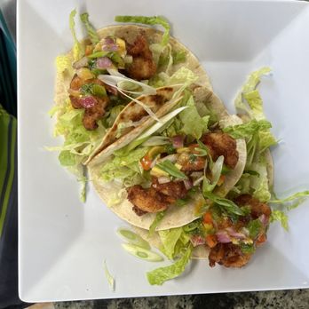 Sun Dog Cafe - Coconut Shrimp Tacos - Caribbean Near Me - Cruz Bay, Virgin Islands