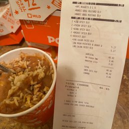 They gave us Red Beans and Rice and the receipt clearly shows Mashed Potatoes with Cajun Gravy They gave us Red Beans and Rice and the receipt clearly shows Mashed Potatoes with Cajun Gravy