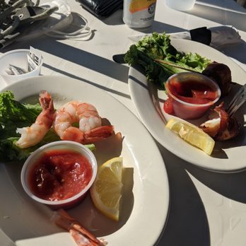 Skipper's Landing Restaurant - Shrimp cocktail  and bacon wrapped scallops - Seafood Near Me - Wolcott, New York