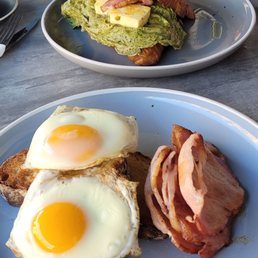 Loaded Croissant and Bacon & Eggs