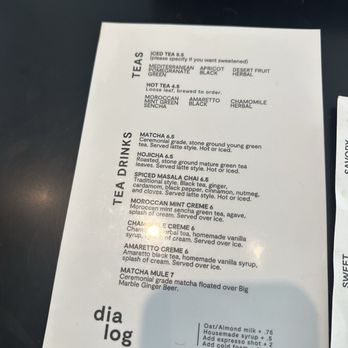 dialog - Menu - Coffee & Tea Near Me - Phoenix, Arizona