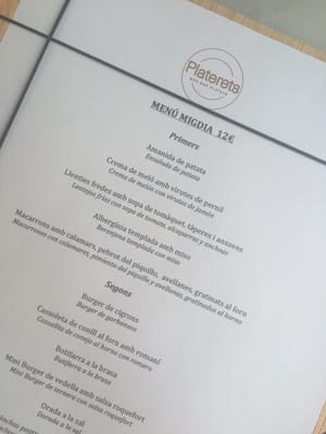 Menu photo 4 Platerets Barcelona, B