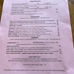 Irish Hills Restaurant - Lunch menu