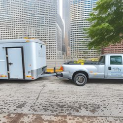 Eagle Mountain Hauling & Junk Removal - Our truck and 20' cargo trailer