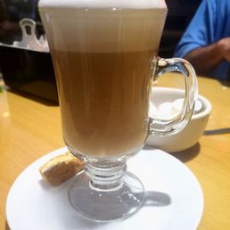 The cappuccino had a vevelty milk foam, a nice balance of bitter and sweet coffee flavor! The cappuccino had a vevelty milk foam, a nice balance of bitter and sweet coffee flavor!