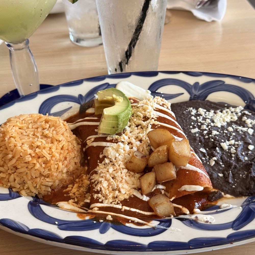Barbacoa enchiladas.