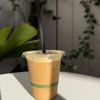 Clhei - Iced vanilla oat milk latte - Leather Goods Near Me - Paia, Hawaii Clhei - Iced vanilla oat milk latte - Leather Goods Near Me - Paia, Hawaii
