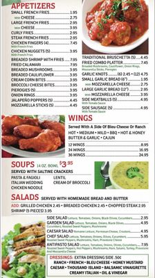 Menu photo 5 Bella Villa Pizza & Restaurant Mt Pocono, PA