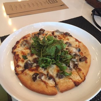 Hob Nob - Mushroom pizza with balsamic arugula salad - New American Near Me - Naples, Florida
