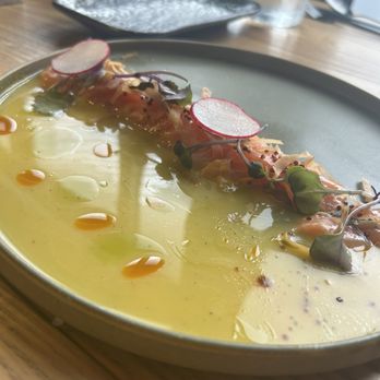Yunta Nikkei - Salmon passion fruit ceviche - Peruvian Near Me - Charlotte, North Carolina Yunta Nikkei - Salmon passion fruit ceviche - Peruvian Near Me - Charlotte, North Carolina