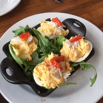 Iron Rooster - Crab deviled eggs - American Near Me - Baltimore, Maryland Iron Rooster - Crab deviled eggs - American Near Me - Baltimore, Maryland