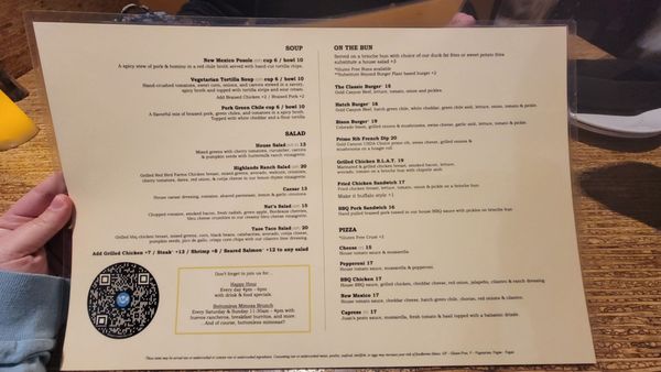 Menu photo 2 Old Blinking Light Highlands Ranch, CO